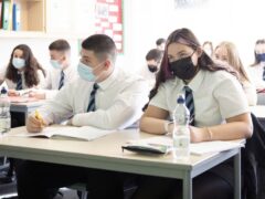 Students in Welsh schools will continue to wear face coverings until at least the February half-term break (Jane Barlow/PA)