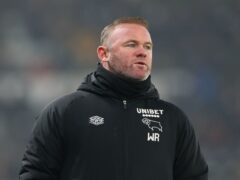 Wayne Rooney is flattered by speculation linking him with the vacant manager’s job at Everton but says his focus is on Derby (Barrington Coombs/PA)