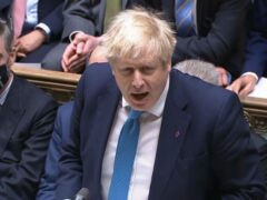 Boris Johnson speaks during Prime Minister’s Questions in the House of Commons, London (PA)
