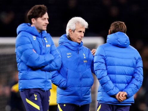 Tottenham fitness coach Gian Piero Ventrone (centre) died at the age of 61 this week (John Walton/PA)