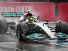 Lewis Hamilton was second only to Mercedes team-mate George Russell in second practice for the Japanese Grand Prix (Eugene Hoshiko/AP)