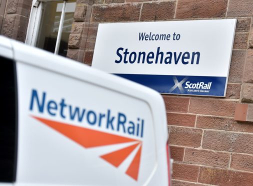 Network Rail/ Stonehaven rail station signs