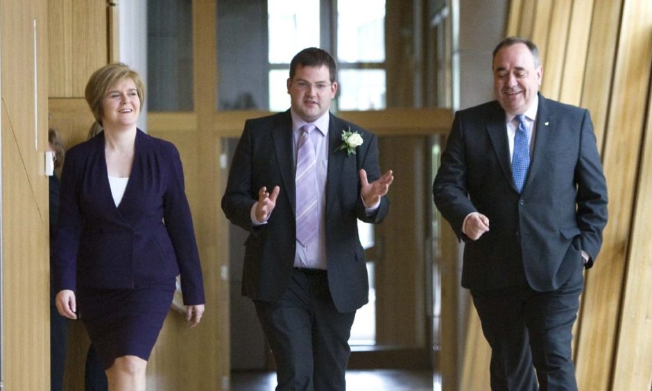 Nicola Sturgeon, Mark McDonald and Alex Salmond.