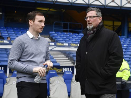 Ian Cathro and Craig Levein pictured at Ibrox in 2016.