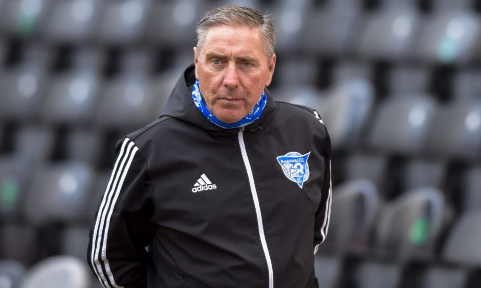 Peterhead manager Jim McInally was back at Tannadice at the start of the season for a Betfred Cup fixture.