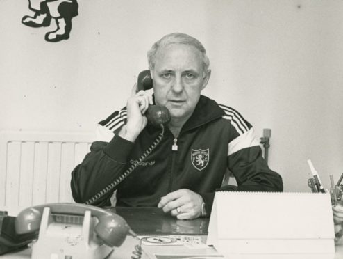 Jim McLean pictured in his office in 1988.