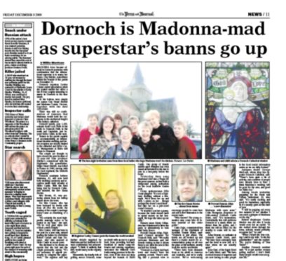 How the Press and Journal reported on Madonna mania back in 2000.