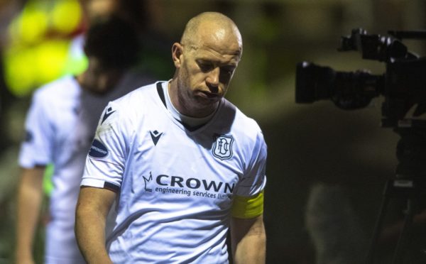 Charlie Adam at full-time after Dundee's draw with Arbroath.