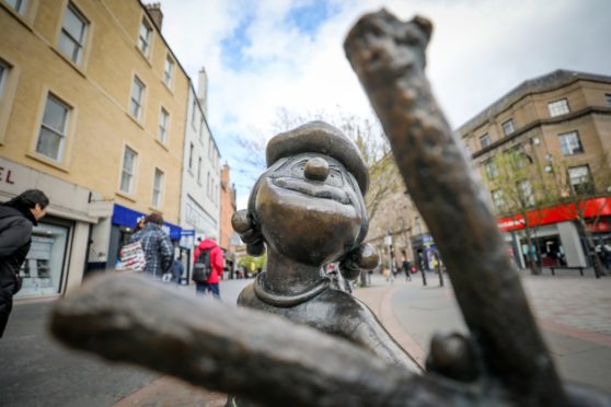 Minnie the Minx in Dundee city centre.