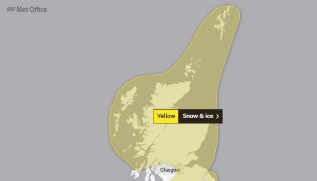 The first of the Met Office warnings, valid until midnight on Thursday.