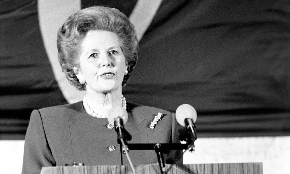 Margaret Thatcher, who has been praised by Boris Johnson, in 1988.