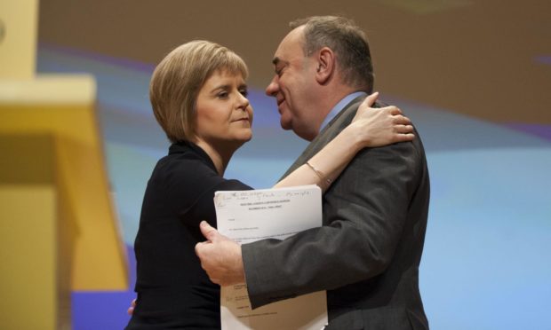 Nicola Sturgeon and Alex Salmond in 2014.