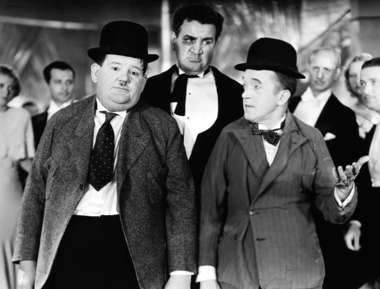 Laurel and Hardy, who were the greatest comic double act in film history. Image: Shutterstock.