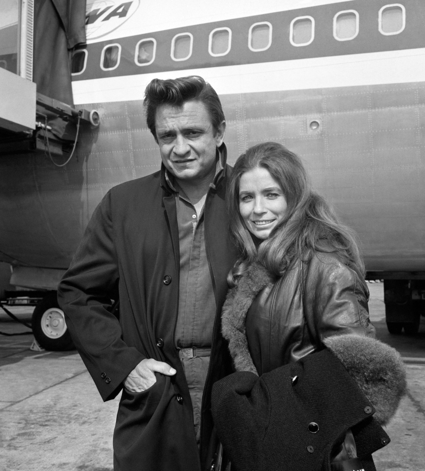 Johnny Cash and his wife, June Carter Cash.