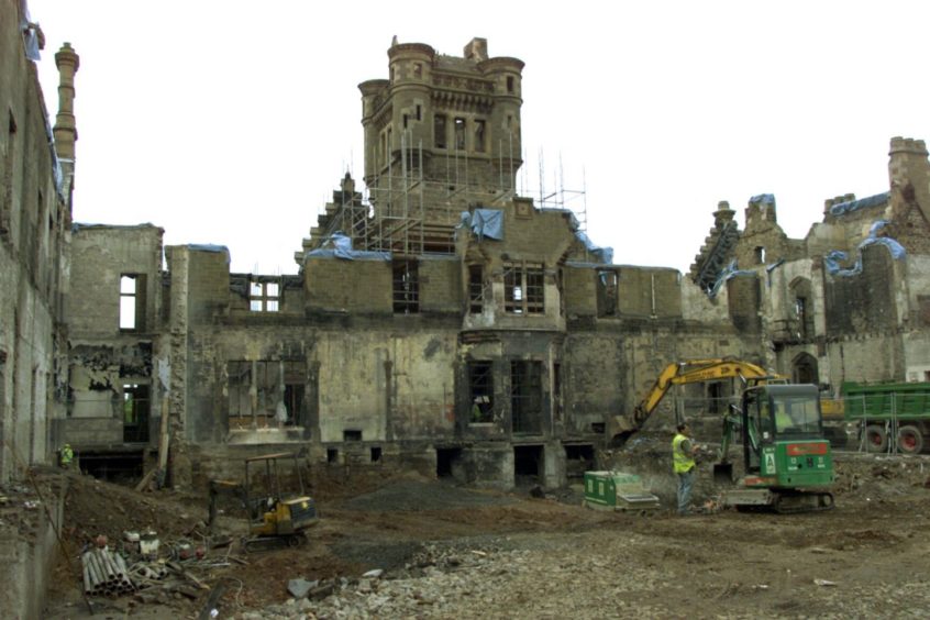 Reconstruction at Morgan Academy, following the fire.