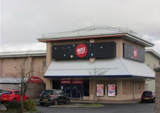 The former Buzz Bingo premises in Glenrothes' Flemington Road, which closed in March 2021.