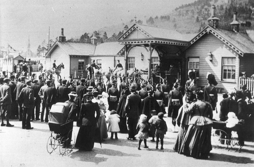 Queen Victoria arrives at Ballater station