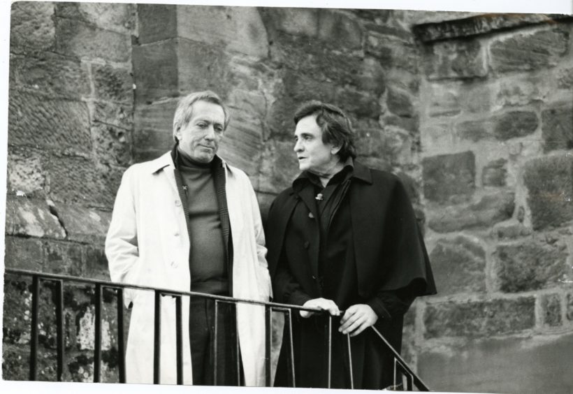 Johnny Cash and Andy Williams at Falkland Palace.