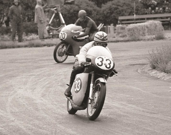The motorcycle races at Beveridge Park were extremely popular.