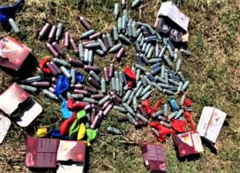 gas canisters Dunfermline playing fields