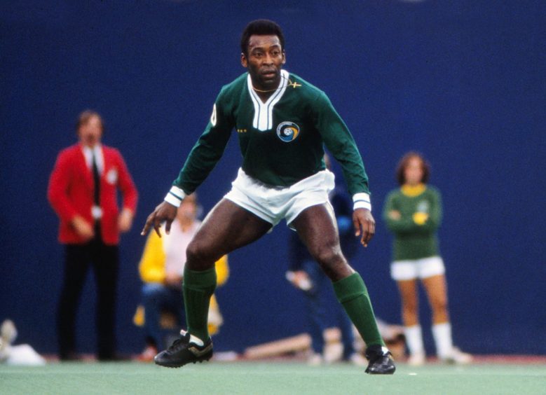 Pele in his final game for New York Cosmos before he brought the curtain down on his incredible career.