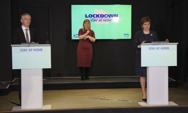 Chief medical officer, Gregor Smith and First Minister Nicola Sturgeon