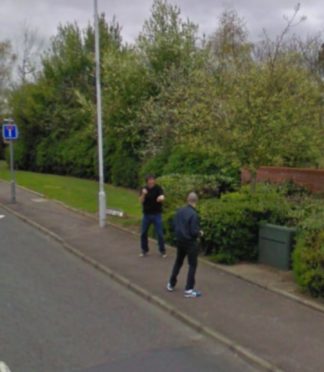 The two men can be seen apparently fighting in a picture on Google maps