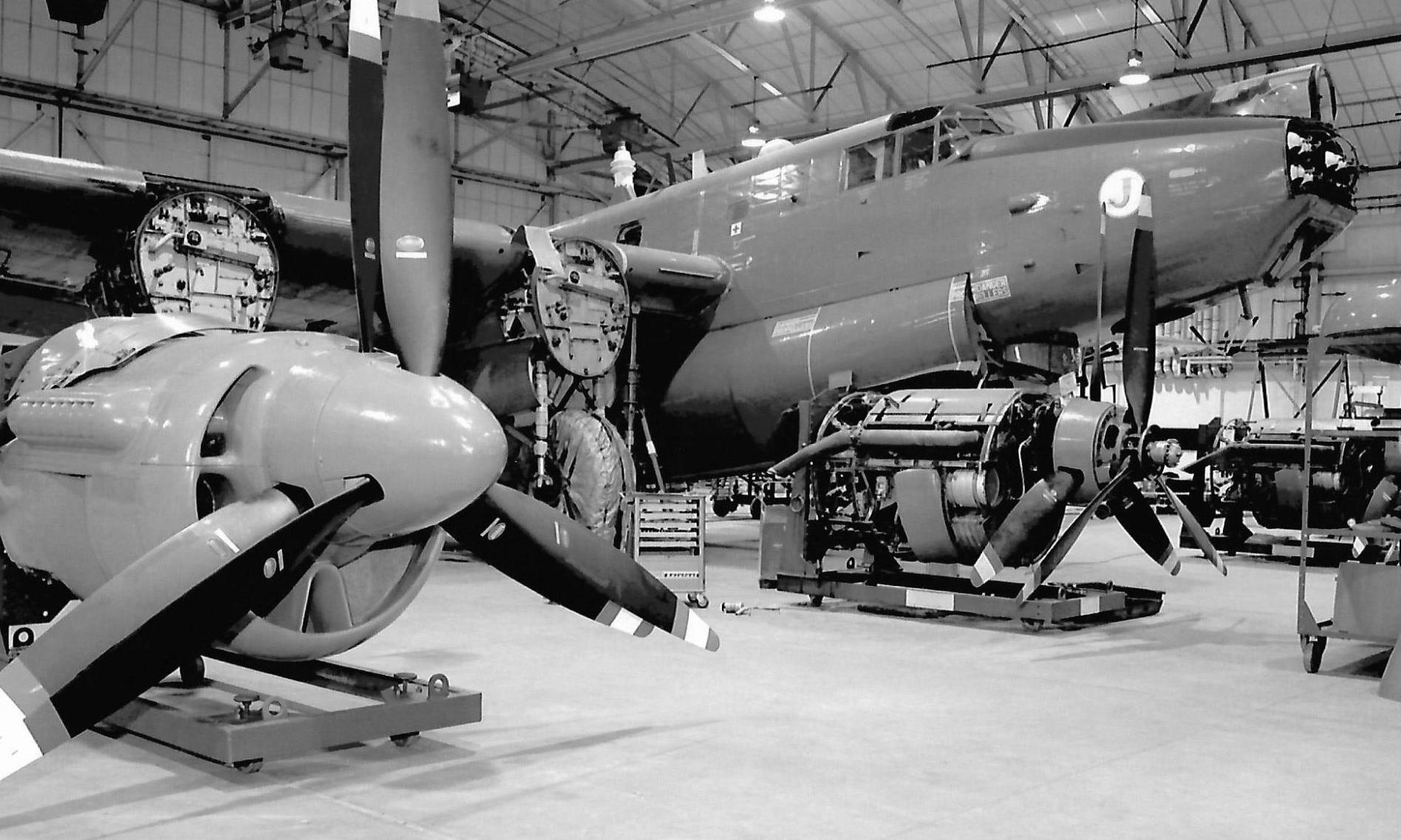 Some of the Shackleton aircraft at RAF Lossiemouth.