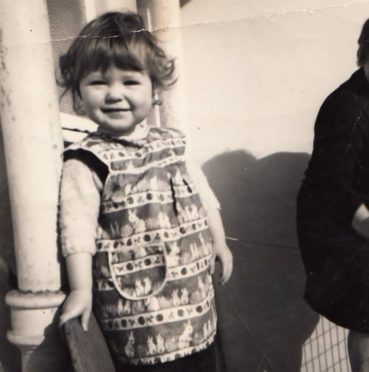 Lorraine as a child in Dundee.