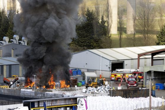 Crews from the Scottish Fire and Rescue Service are dealing with the fire