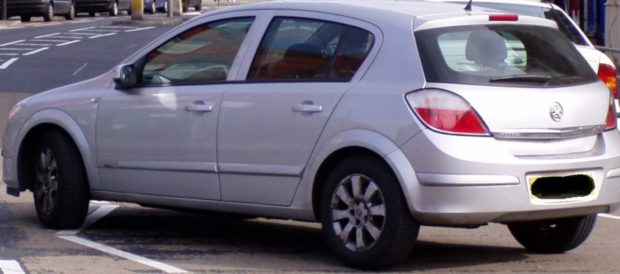 Silver Vauxhall Astra