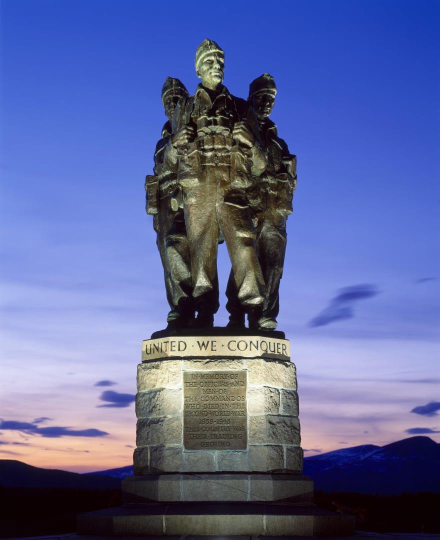 The Commando memorial at Lochaber, near Spean Bridge. Image: Shutterstock.