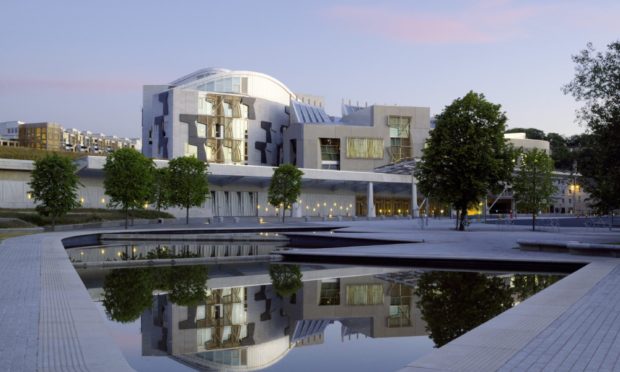 The Scottish Parliament building at Holyrood.