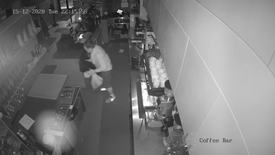 Perth cafe thief CCTV footage