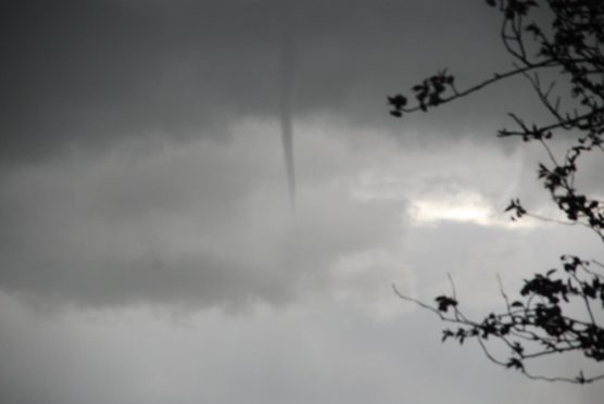 One local captured the unusual sight of a 'tornado' on Tuesday