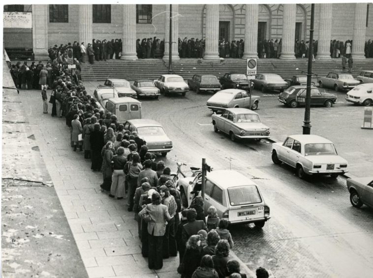 The queue for tickets to see Elton John