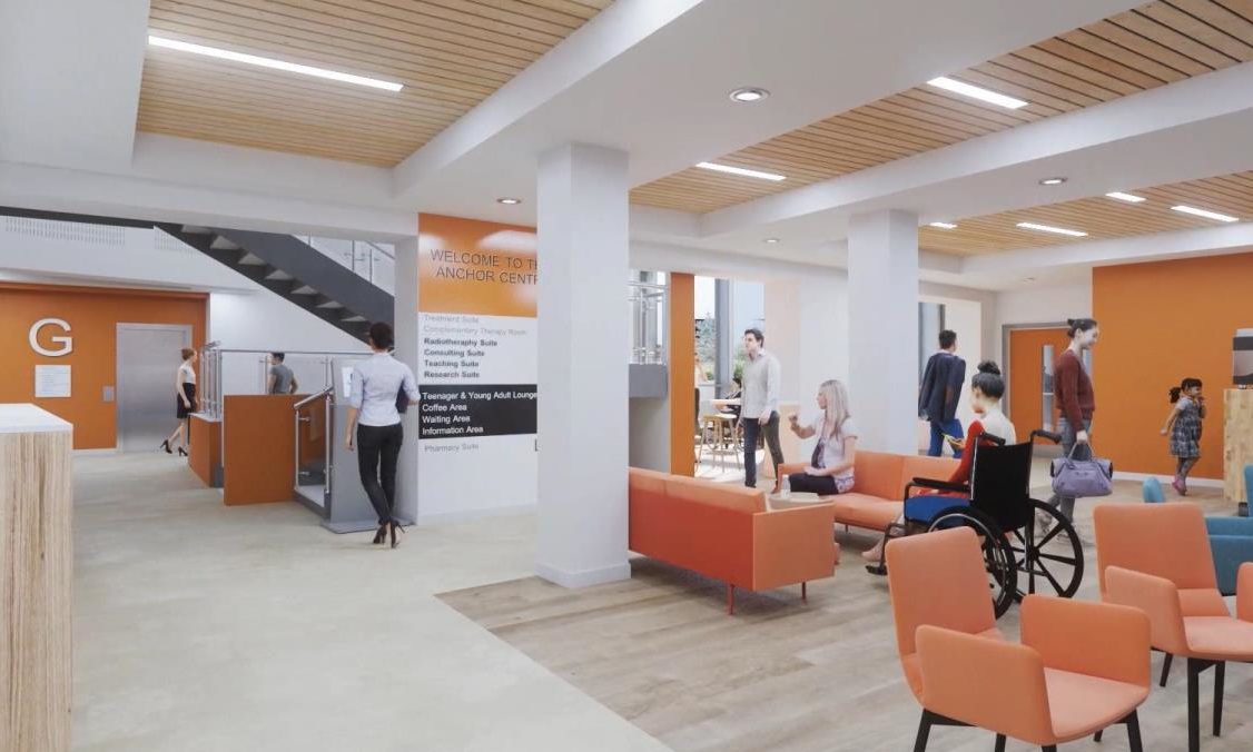 An artist's impression of one of the coffee areas for patients in the new Baird Family Hospital and Anchor Centre facilities.