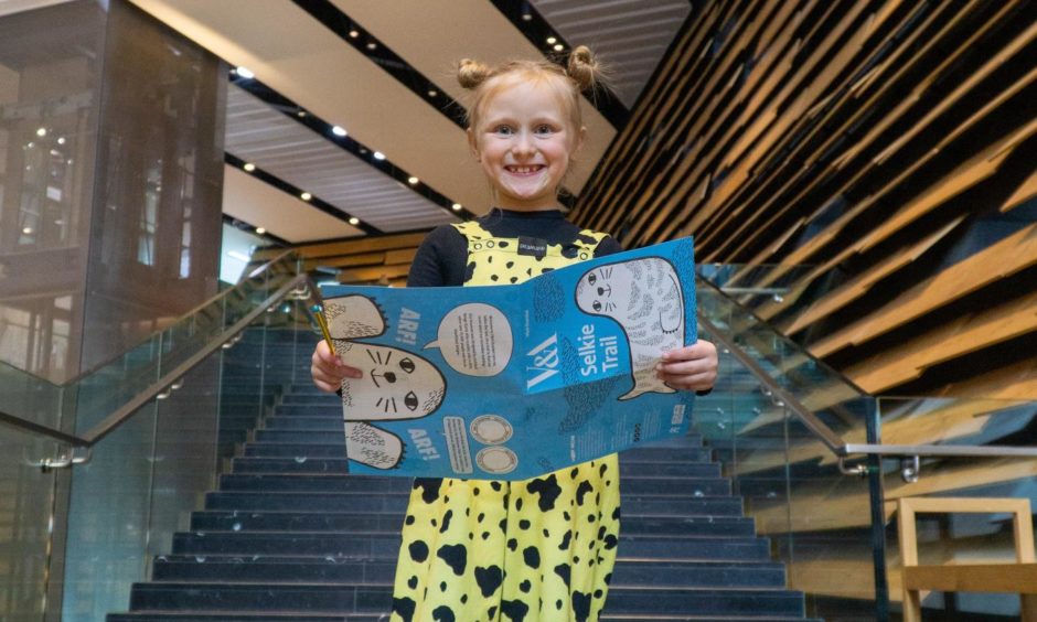 Brooke with her Selkie Trail map.