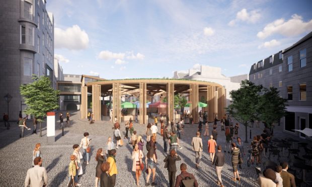 Concept images of the entrance to the new market from The Green