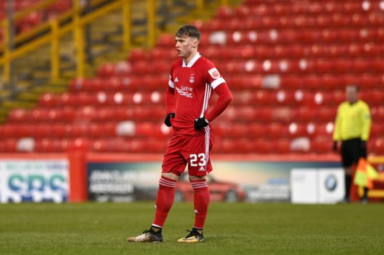 Ethan Ross in action for Aberdeen.