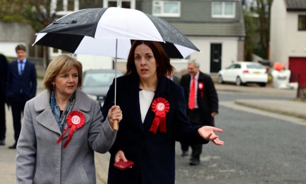 Then Scottish Labour leader Kezia Dugdale and Councillor Jenny Laing, the leader of the Aberdeen group soon to be suspended for striking a deal with the Tories