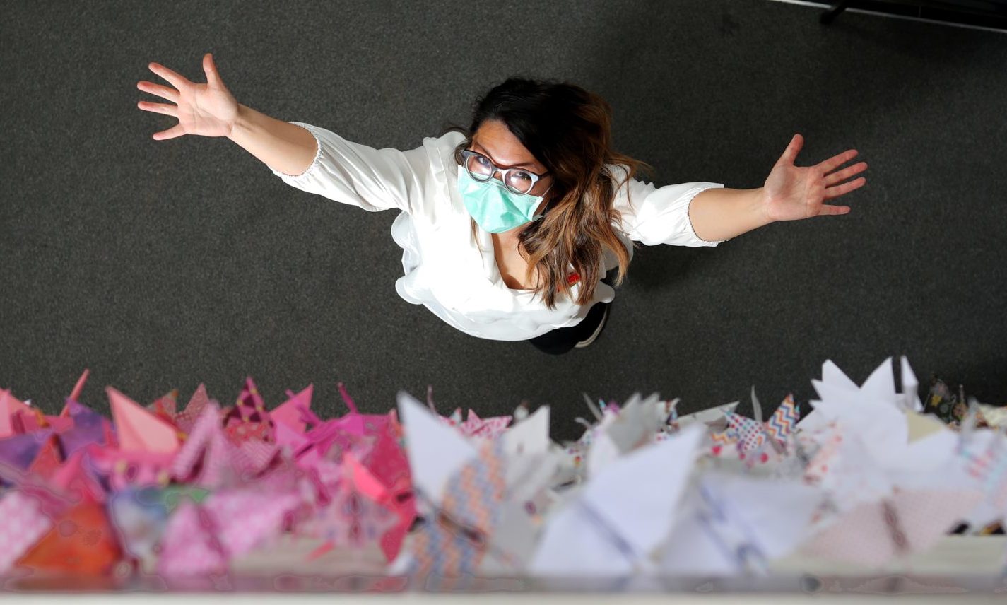 Janet Liddel's project yielded more than 1,000 origami cranes.