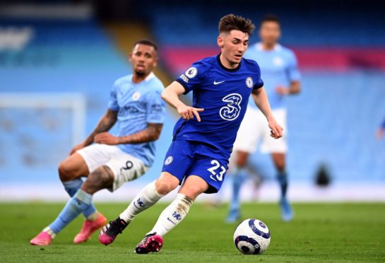 Billy Gilmour in action for Chelsea.