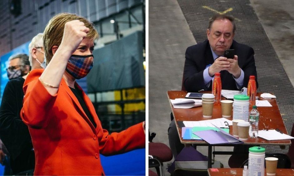 Nicola Sturgeon and Alex Salmond.