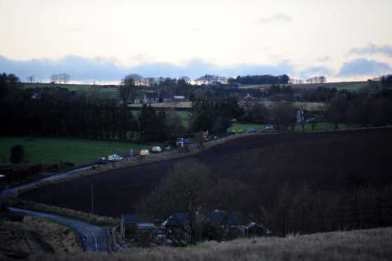 The view of the accident on the B9005 road in January 2016.