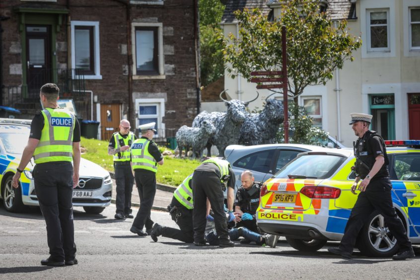 rammed police car Crieff