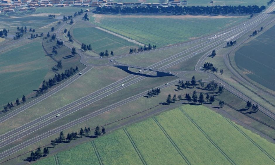 An artist impression of the Laurencekirk junction