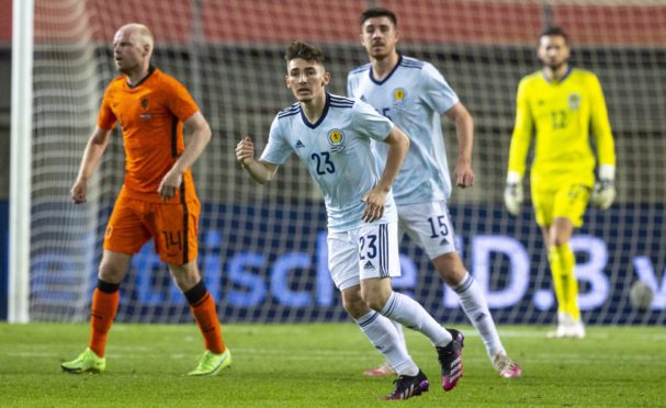 Scotland's Billy Gilmour in action against Netherlands.