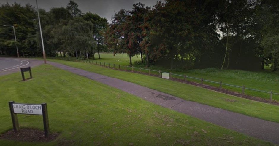  The edge of the country park in Forfar where there has been a sewage leak.