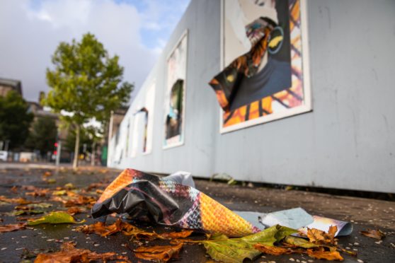 Sekai Machache's exhibit at the Slessor Gardens was torn down.